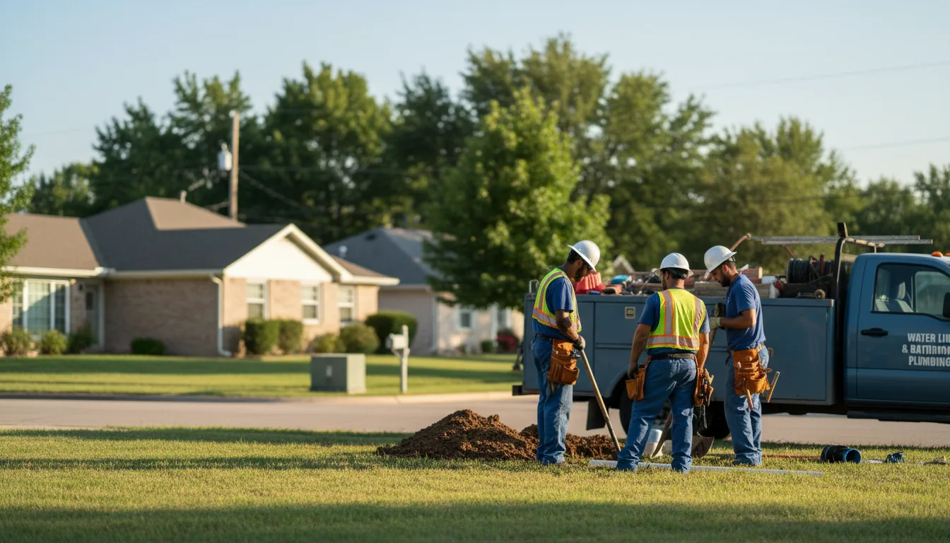 Residential water line and bathroom plumbing service in Riverside, OR